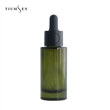 1 oz gröna droppflaskor av glas